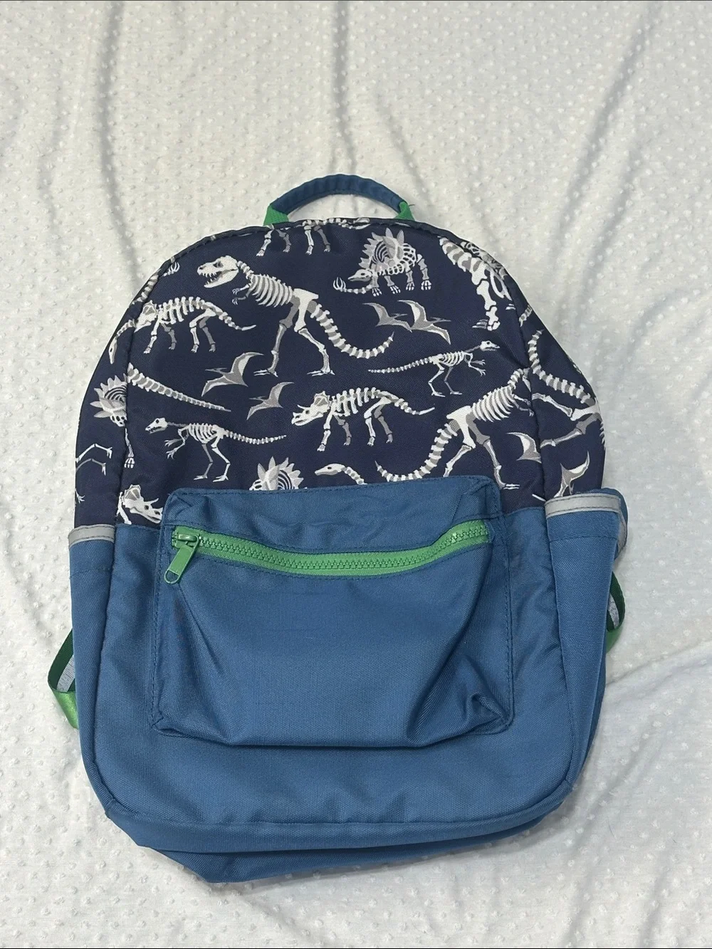 PBK POTTERY BARN KIDS Astor Navy Dinosaur Bones Backpack Small Back Pack